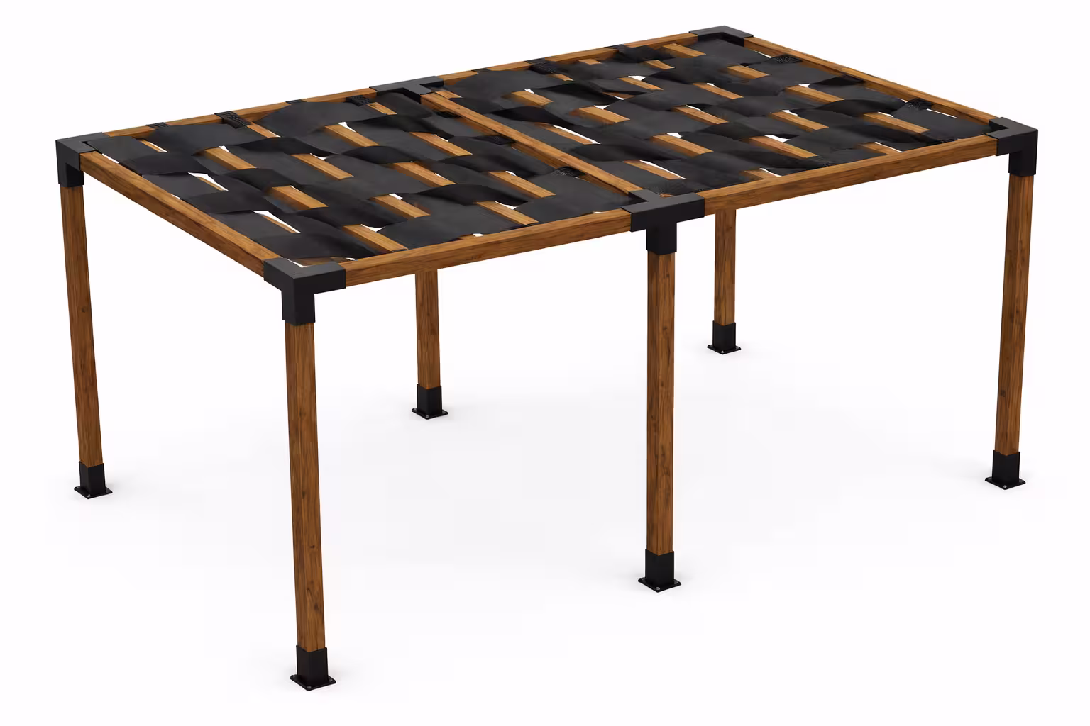 Pergola doppia — tetto ibrido