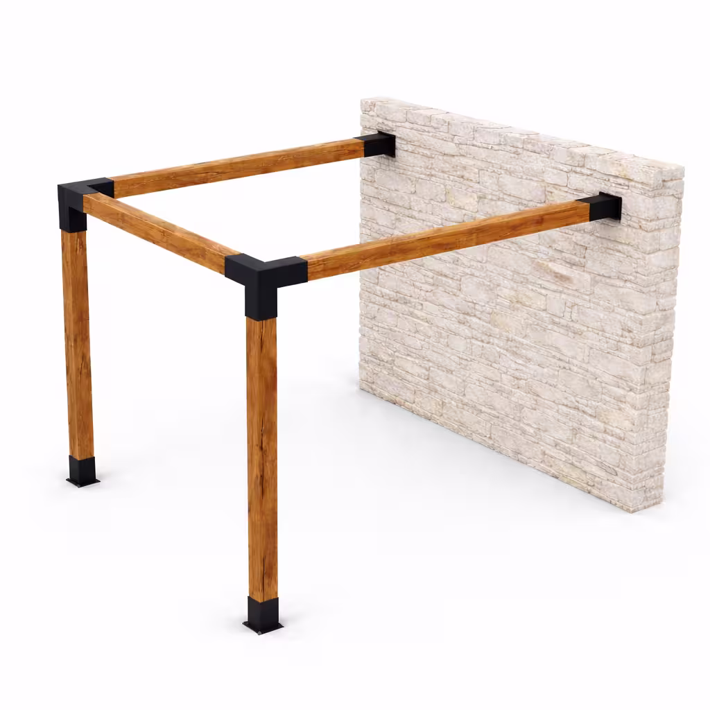 Wall-mounted pergola — open roof